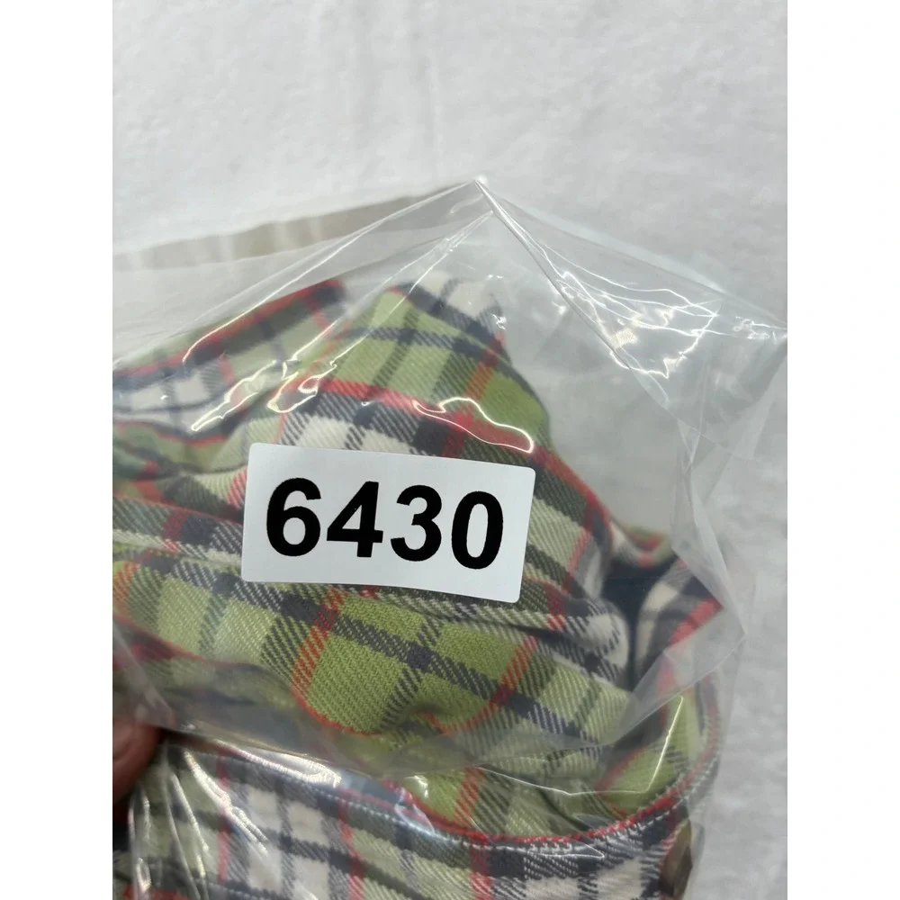 The North Face Flannel Mens Large Shirt Green Plaid Long Sleeve Button Up 6430